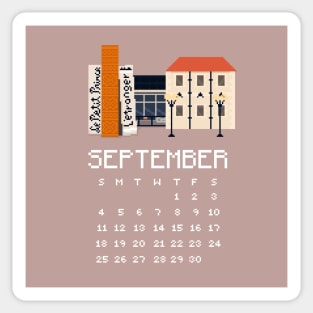 September 2022 Calendar Pixel Art Sticker